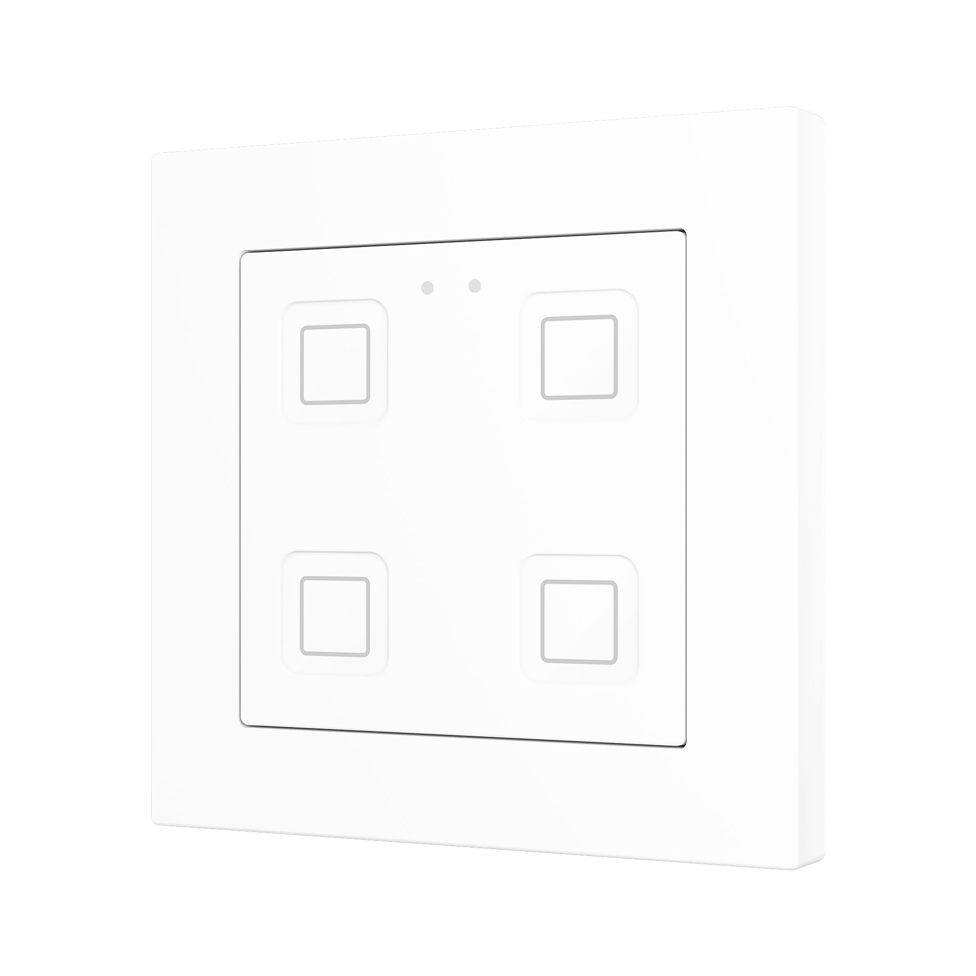 ZENNIO - Tecla55X4. Interrupteur capacitif en polycarbonate 55x55  4 boutons - Blanc