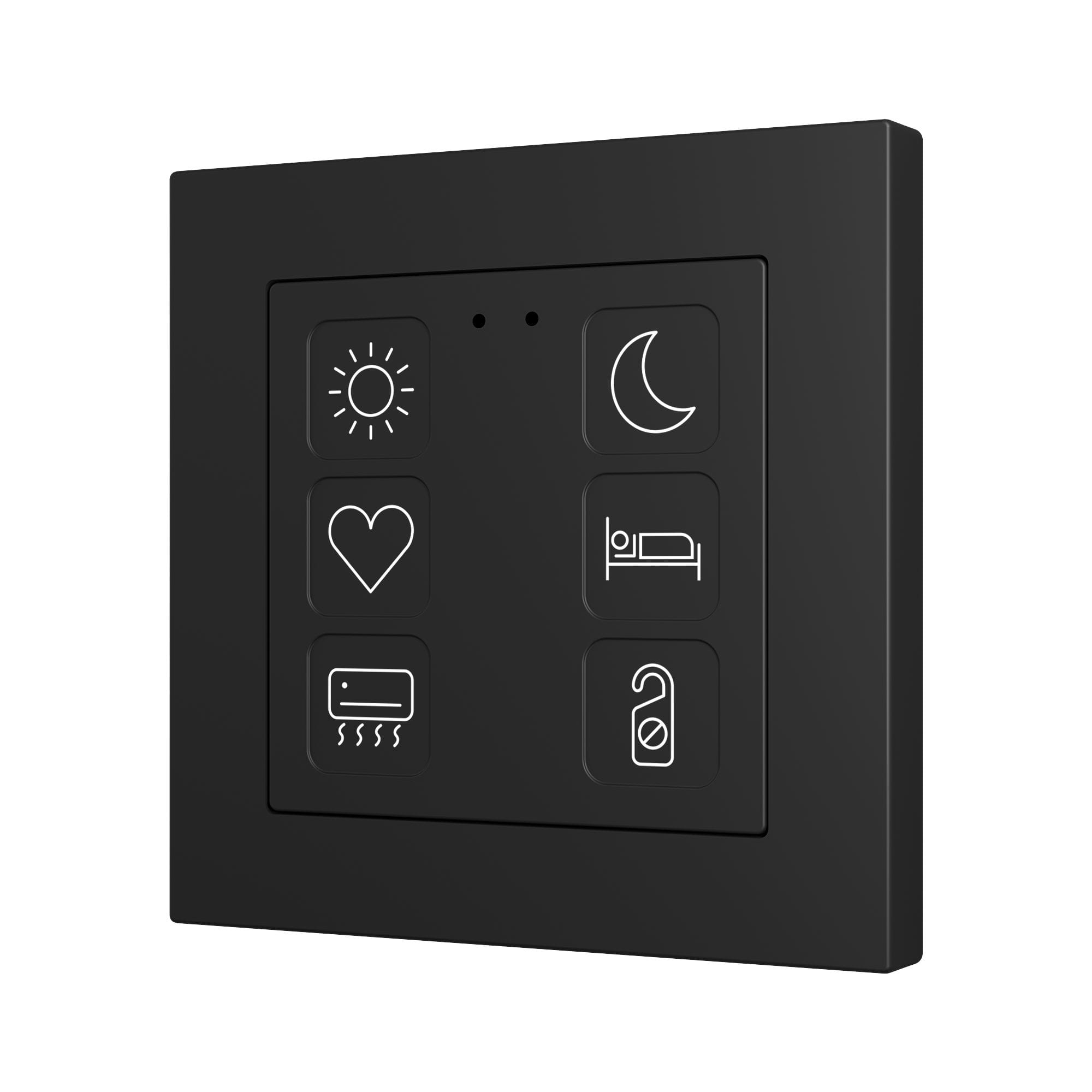 ZENNIO - Tecla 55 X6. Interrupteur capacitif en polycarbonate 55 x 55 ? 6 boutons - Pe...