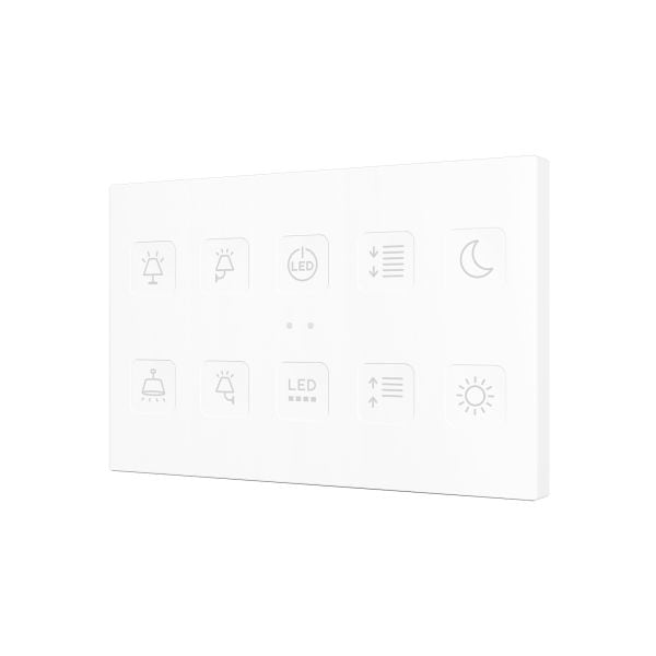 ZENNIO - Tecla XL X10. Interrupteur capacitif en polycarbonate ? 10 boutons - Personna...