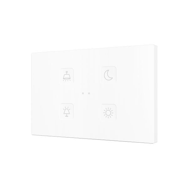 ZENNIO - Tecla XL X4. Interrupteur capacitif en polycarbonate ? 4 boutons - Personnalisé