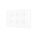 ZENNIO - Tecla XL X6. Interrupteur capacitif en polycarbonate ? 6 boutons - Blanc