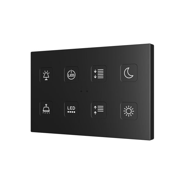 ZENNIO - Tecla XL X8. Interrupteur capacitif en polycarbonate ? 8 boutons - Personnalisé