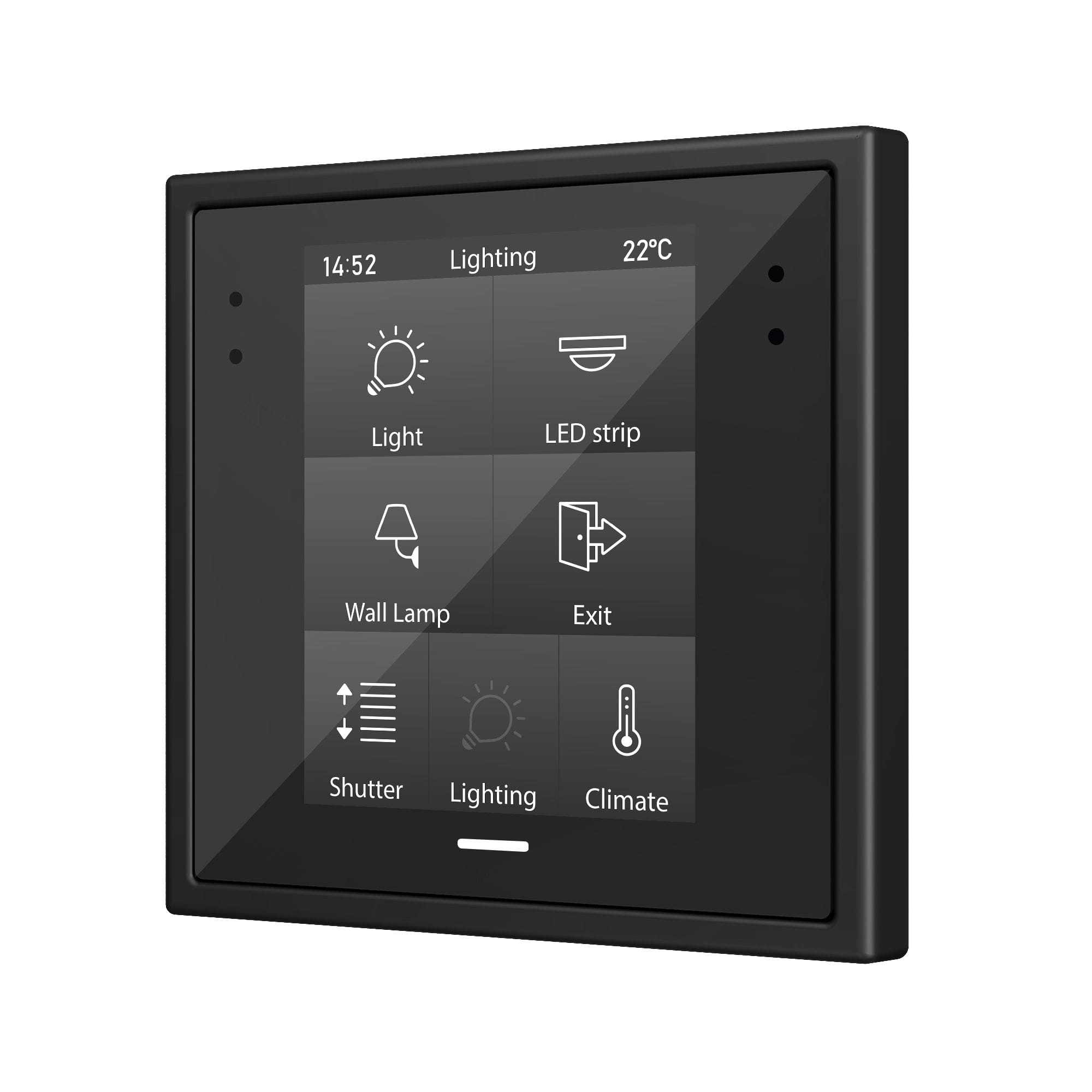 ZENNIO - Z28. Écran tactile capacitif de 2,8" pour cadres de 70x70 - Anthracite (cadre...