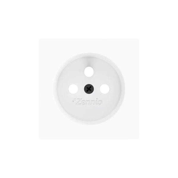 ZENNIO - ZS55. Cache pour base de prise française 55 x 55 mm - Blanc mat