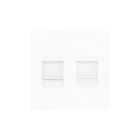 ZENNIO - ZS55. Cache pour connecteur RJ45 55 x 55 mm - 2 connecteurs - Blanc mat