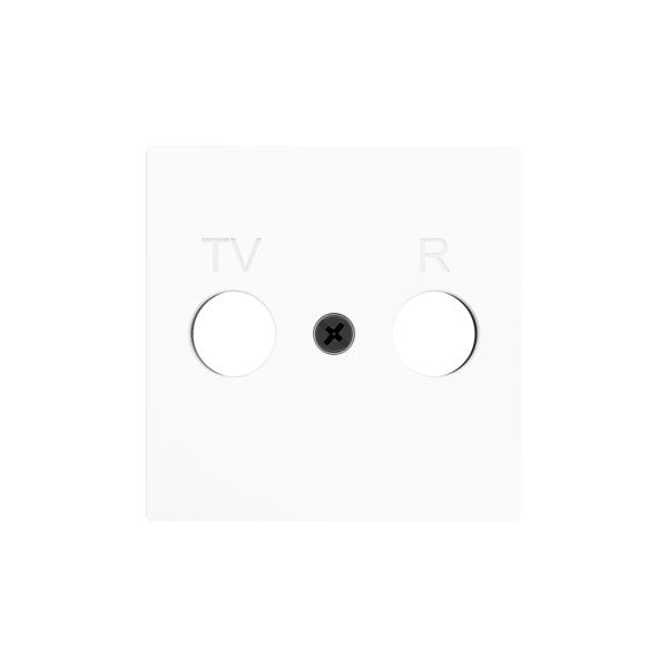 ZENNIO - ZS55. Cache pour connecteur TV/R 55 x 55 mm - Blanc mat