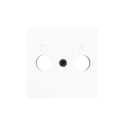 ZENNIO - ZS55. Cache pour connecteur TV/R 55 x 55 mm - Blanc mat