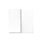 ZENNIO - ZS55. Touche double pour mécanisme 55 x 55 mm - Blanc mat