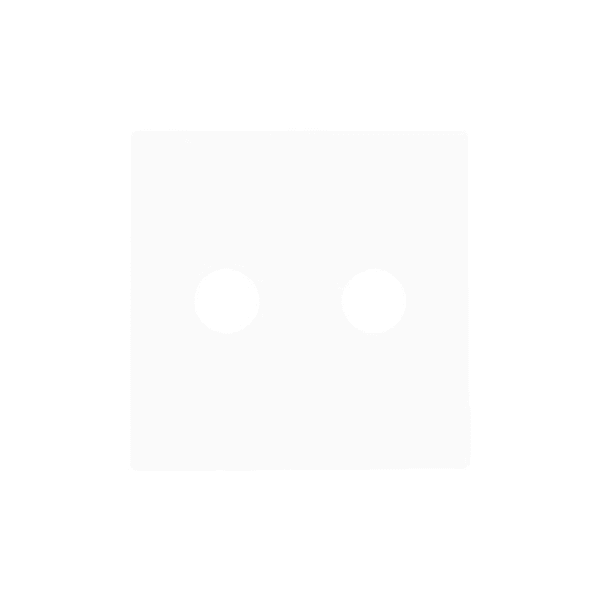 ZENNIO - ZS55. Cache pour connecteur audio RCA 55 x 55 mm - Blanc mat