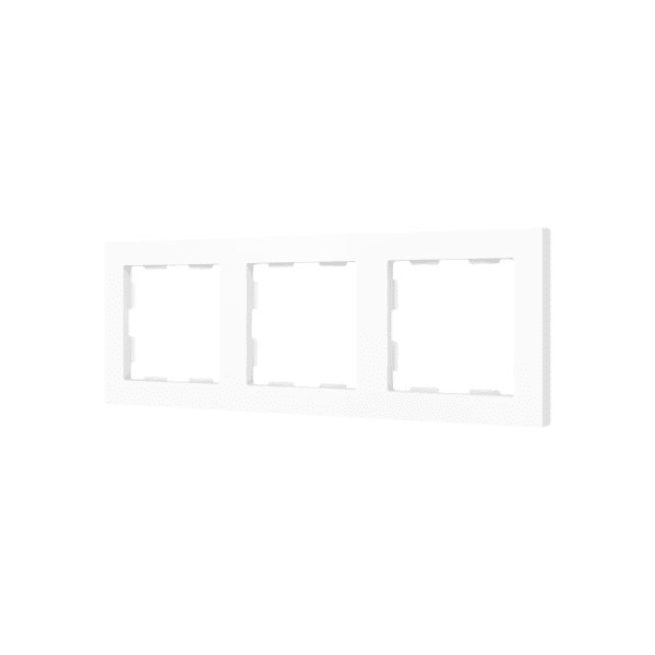 ZENNIO - ZS55. Cadre - 3 modules - Blanc mat