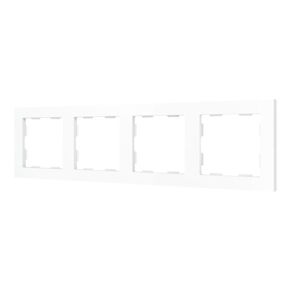 ZENNIO - ZS55. Cadre - 4 modules - Blanc mat