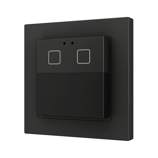 ZENNIO - Presentia W2 v2. Détecteur de mouvement KNX sur mur - 2 boutons - Anthracite