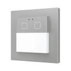 ZENNIO - Presentia W2 v2. Détecteur de mouvement KNX sur mur - 2 boutons - Argent