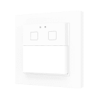 ZENNIO - Presentia W2 v2. Détecteur de mouvement KNX sur mur - 2 boutons - Blanc