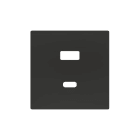 ZENNIO - ZS55. Cache pour chargeur USB double C+A 55 x 55 mm - Anthracite