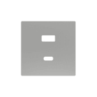 ZENNIO - ZS55. Cache pour chargeur USB double C+A 55 x 55 mm - Argenté