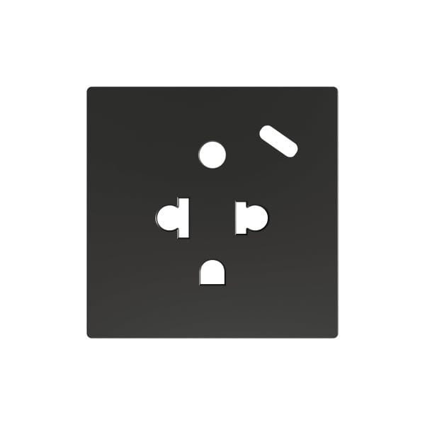 ZENNIO - ZS55. Cache pour base de prise euro-américain avec USB C 55 x 55 mm - Anthracite