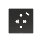 ZENNIO - ZS55. Cache pour base de prise euro-américain avec USB C 55 x 55 mm - Anthracite