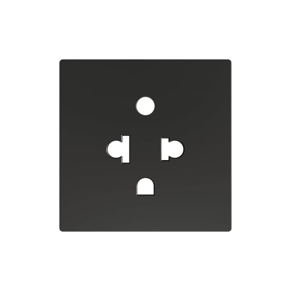 ZENNIO - ZS55. Cache pour base de prise euro-américain 55 x 55 mm - Anthracite