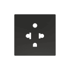 ZENNIO - ZS55. Cache pour base de prise euro-américain 55 x 55 mm - Anthracite