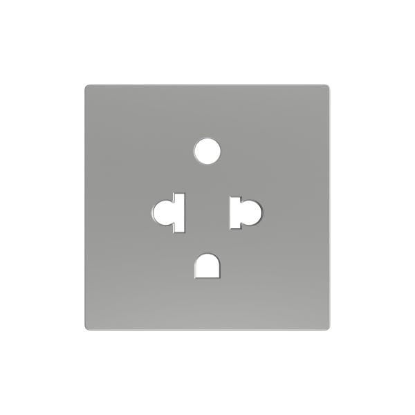 ZENNIO - ZS55. Cache pour base de prise euro-américain 55 x 55 mm - Argenté