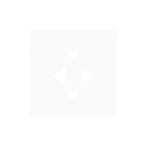 ZENNIO - ZS55. Cache pour base de prise euro-américain 55 x 55 mm - Blanc mat