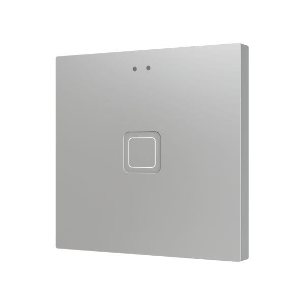 ZENNIO - Tecla 1. Interrupteur capacitif en polycarbonate ? 1 bouton - Argent