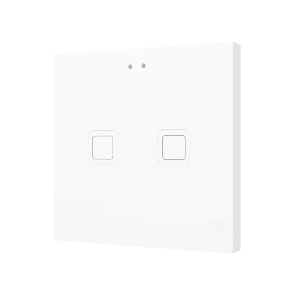 ZENNIO - Tecla 2. Interrupteur capacitif en polycarbonate ? 2 boutons - Blanc