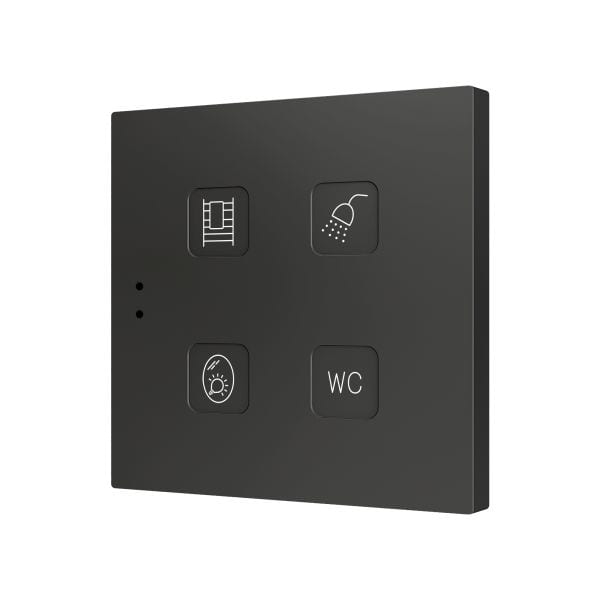 ZENNIO - Tecla 4. Interrupteur capacitif en polycarbonate ? 4 boutons - Personnalisé