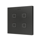 ZENNIO - Tecla 4. Interrupteur capacitif en polycarbonate ? 4 boutons - Anthracite
