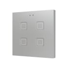 ZENNIO - Tecla 4. Interrupteur capacitif en polycarbonate ? 4 boutons - Argent