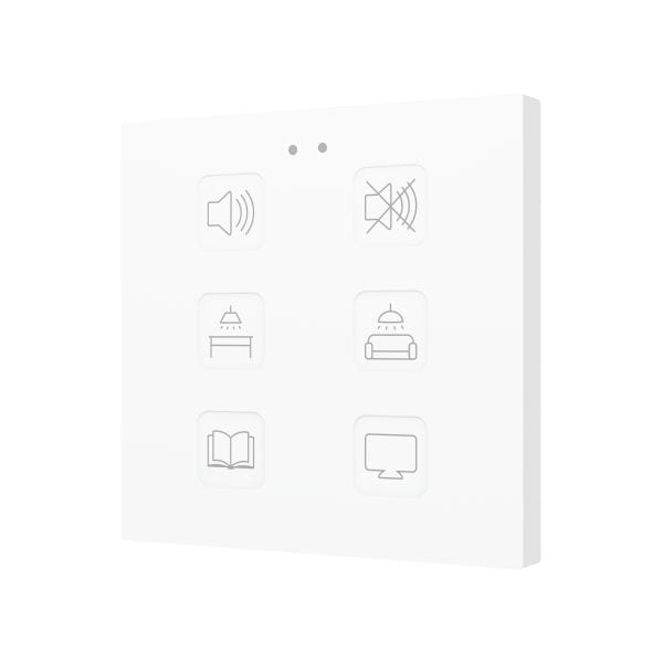 ZENNIO - Tecla 6. Interrupteur capacitif en polycarbonate ? 6 boutons - Personnalisé