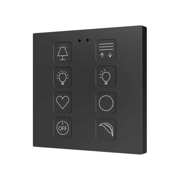 ZENNIO - Tecla 8. Interrupteur capacitif en polycarbonate ? 8 boutons - Personnalisé