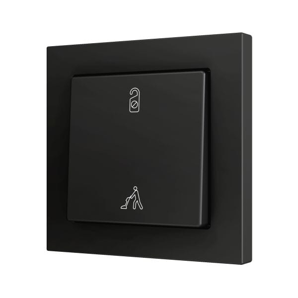 ZENNIO - ZS55. Bouton poussoir "Soft" simple pour 2 entrées binaires 55 x 55 mm ? Anth...