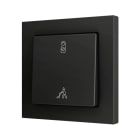 ZENNIO - ZS55. Bouton poussoir "Soft" simple pour 2 entrées binaires 55 x 55 mm ? Anth...