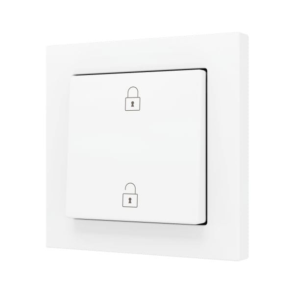 ZENNIO - ZS55. Bouton poussoir "Soft" simple pour 2 entrées binaires 55 x 55 mm ? Blan...