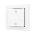 ZENNIO - ZS55. Bouton poussoir "Soft" simple pour 2 entrées binaires 55 x 55 mm ? Blan...