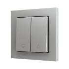 ZENNIO - ZS55. Bouton poussoir "Soft" double pour 2 entrées binaires 55 x 55 mm ? Arge...