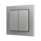 ZENNIO - ZS55. Bouton poussoir Soft double pour 2 entrées binaires 55 x 55 mm ? Icône ...