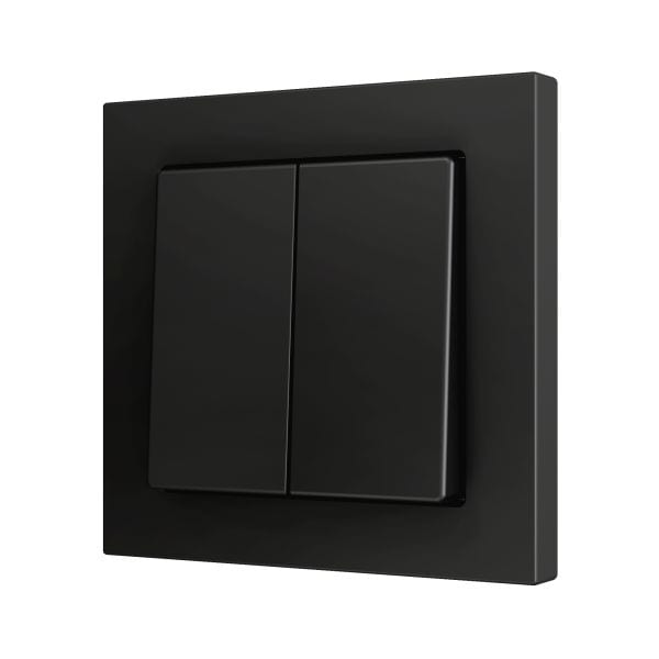 ZENNIO - ZS55. Bouton poussoir "Soft" double pour 4 entrées binaires 55 x 55 mm ? Anth...