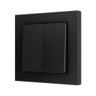 ZENNIO - ZS55. Bouton poussoir "Soft" double pour 4 entrées binaires 55 x 55 mm ? Anth...