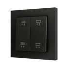 ZENNIO - ZS55. Bouton poussoir "Soft" double pour 4 entrées binaires 55 x 55 mm ? Anth...