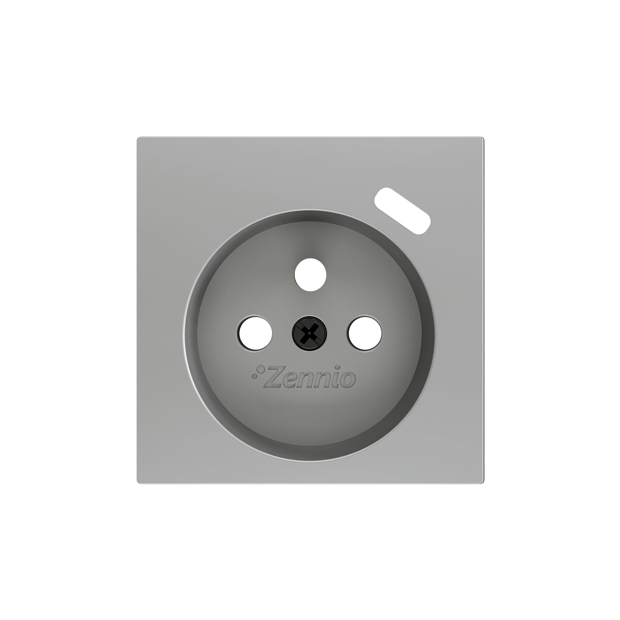 ZENNIO - ZS55. Cache pour base de prise française avec USB C 55 x 55 mm - Argenté
