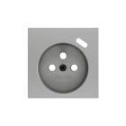 ZENNIO - ZS55. Cache pour base de prise française avec USB C 55 x 55 mm - Argenté