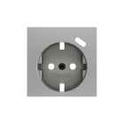 ZENNIO - ZS55. Cache pour base de prise Schuko avec USB C 55 x 55 mm - Argenté