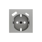 ZENNIO - ZS55. Cache pour base de prise Schuko avec USB C et A 55 x 55 mm - Argenté