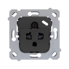 ZENNIO - ZS55/ZS70. Base de prise euro-américain -  sans obturateurs  (sans cache)