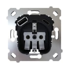 ZENNIO - ZS55/ZS70. Base de prise Schuko 16 A /250 V ~ avec USB C et A (sans cache)