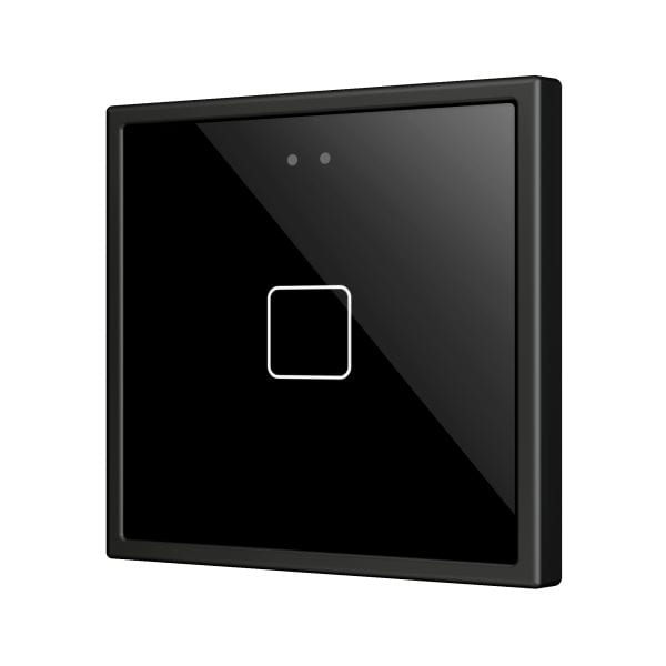 ZENNIO - Flat 70 X1. Interrupteur capacitif en verre 70x70 ? 1 bouton - Anthracite (ca...
