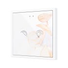 ZENNIO - Flat 70 X2. Interrupteur capacitif en verre 70x70 ? 2 boutons - Personnalisé ...